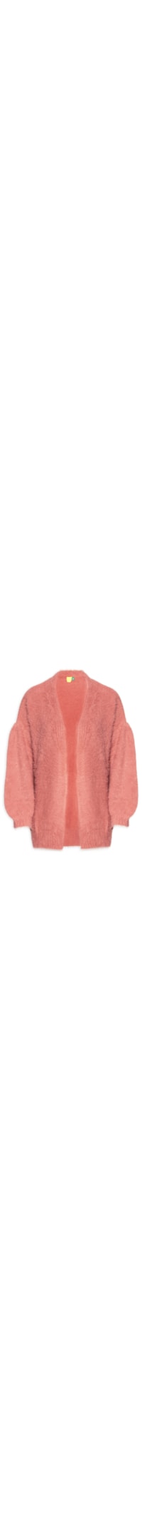 Cardigan Feminino Tricot Pelinho - Rosa