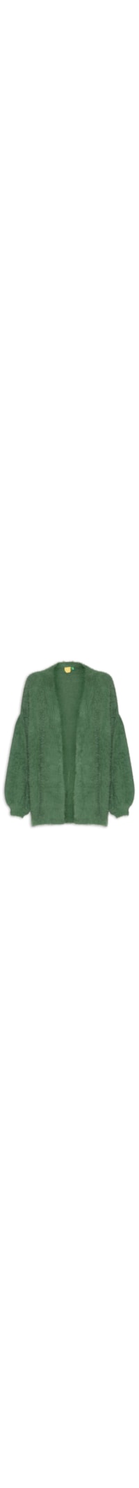 Cardigan Feminino Tricot Pelinho - Verde