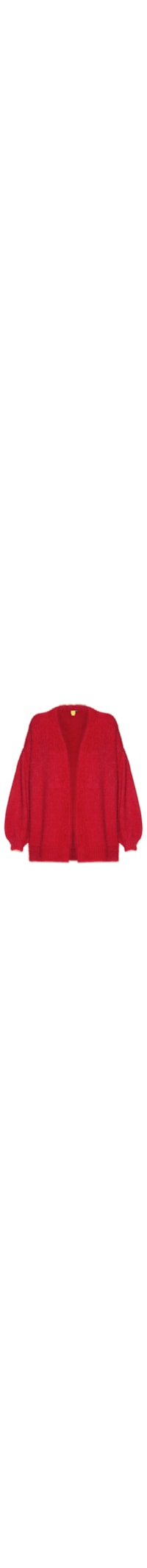 Cardigan Feminino Tricot Pelinho - Vermelho