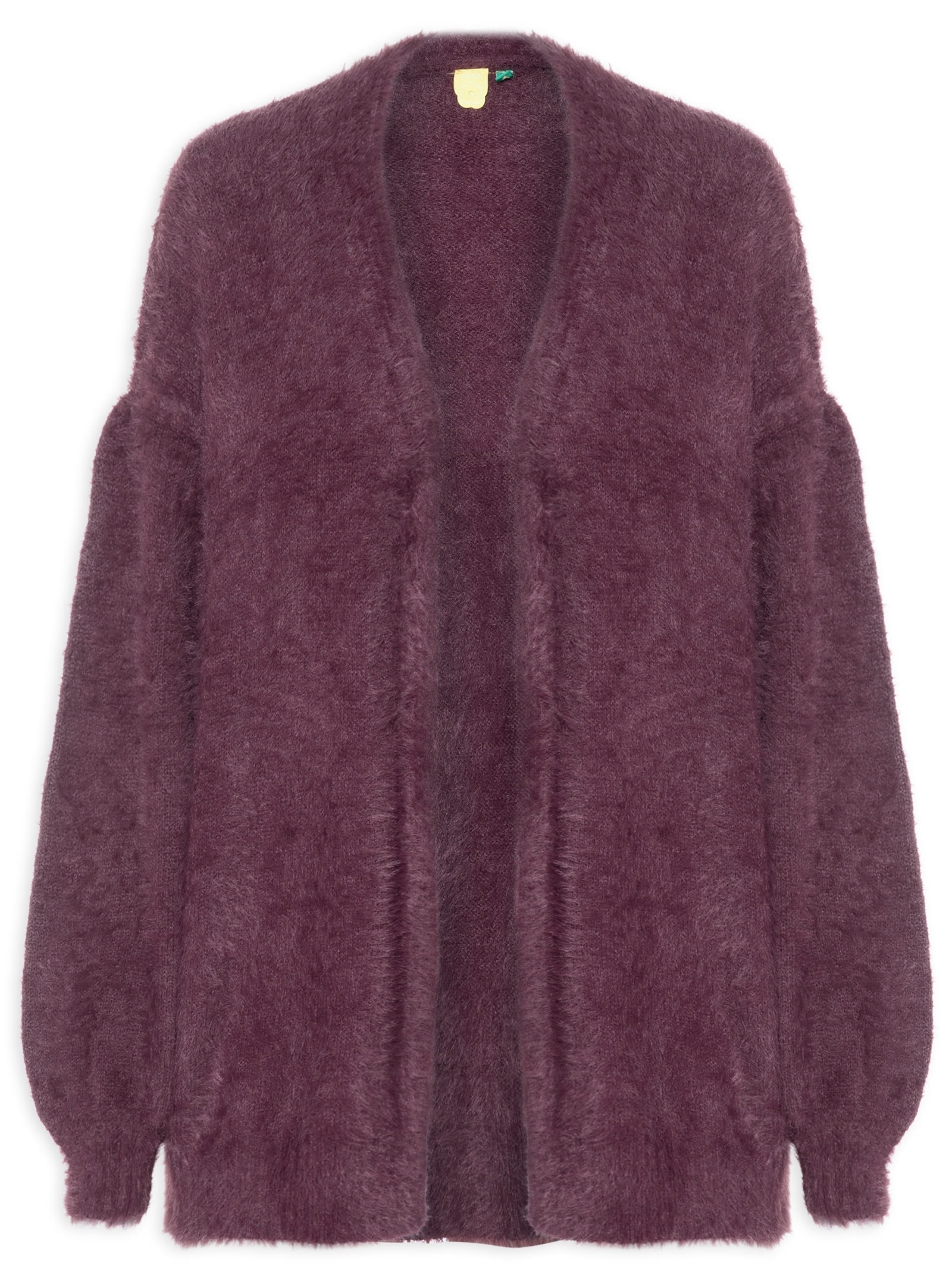 Cardigan Feminino Tricot Pelinho Vinho Farm