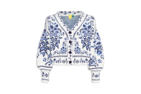 Cardigan Feminino Tricot Porcelana - Branco