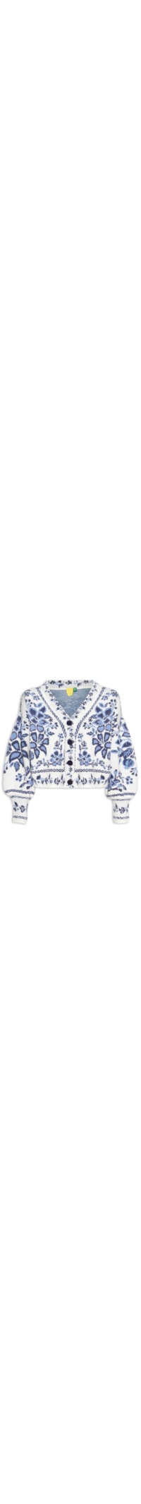 Cardigan Feminino Tricot Porcelana - Branco
