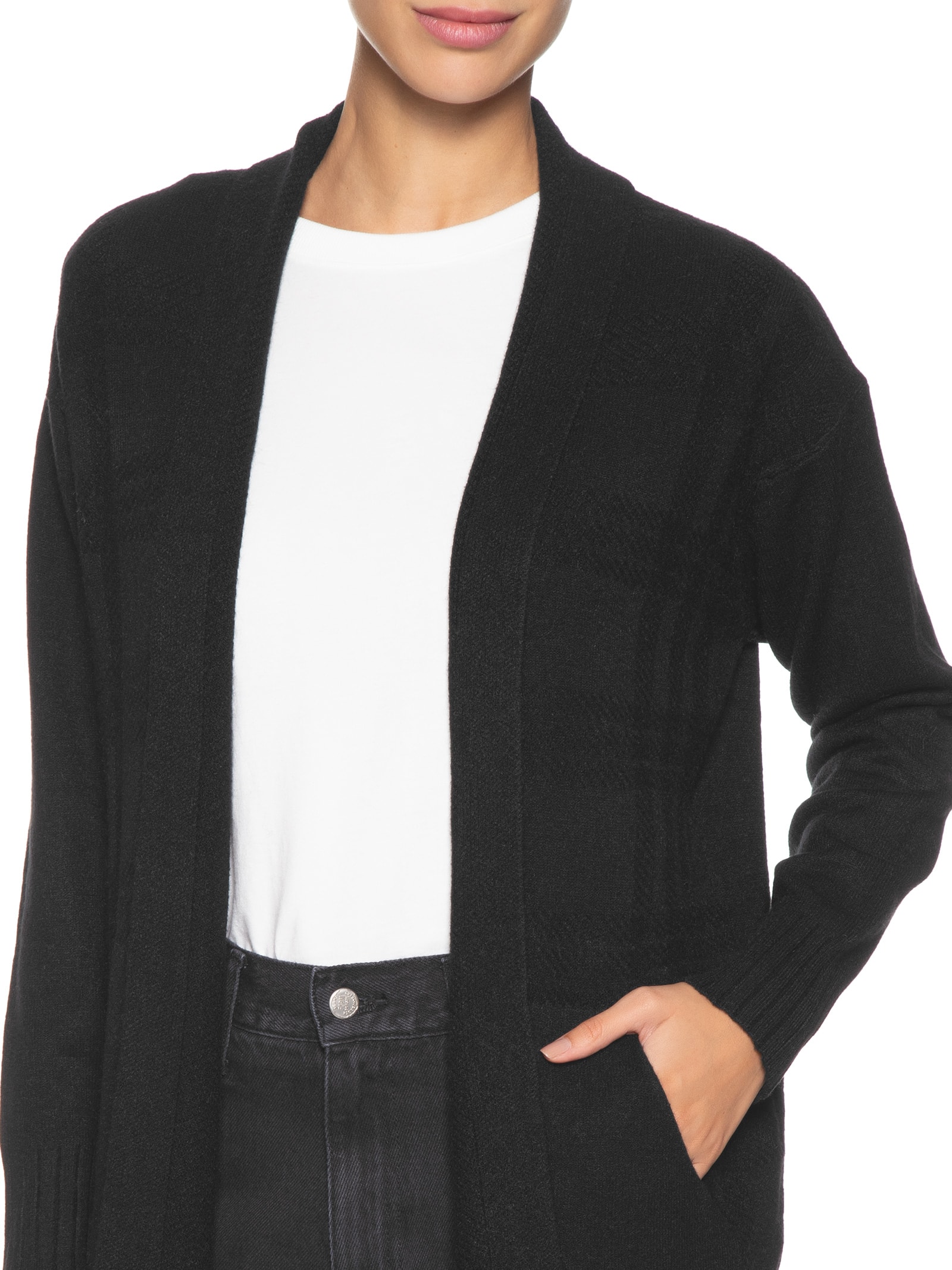 ÉPINE PARIS bijou cardigan black Black cotton cardigan with zipper – Eden Park