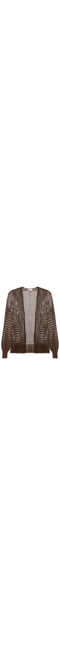 Cardigan Feminino Tricot Quadradinhos - Marrom