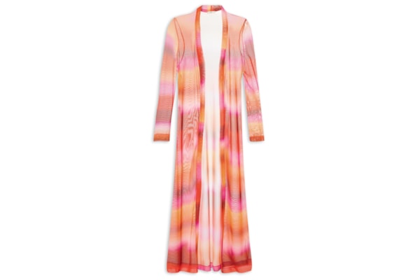 Cardigan Feminino Tule Estampa Tarde - Rosa 