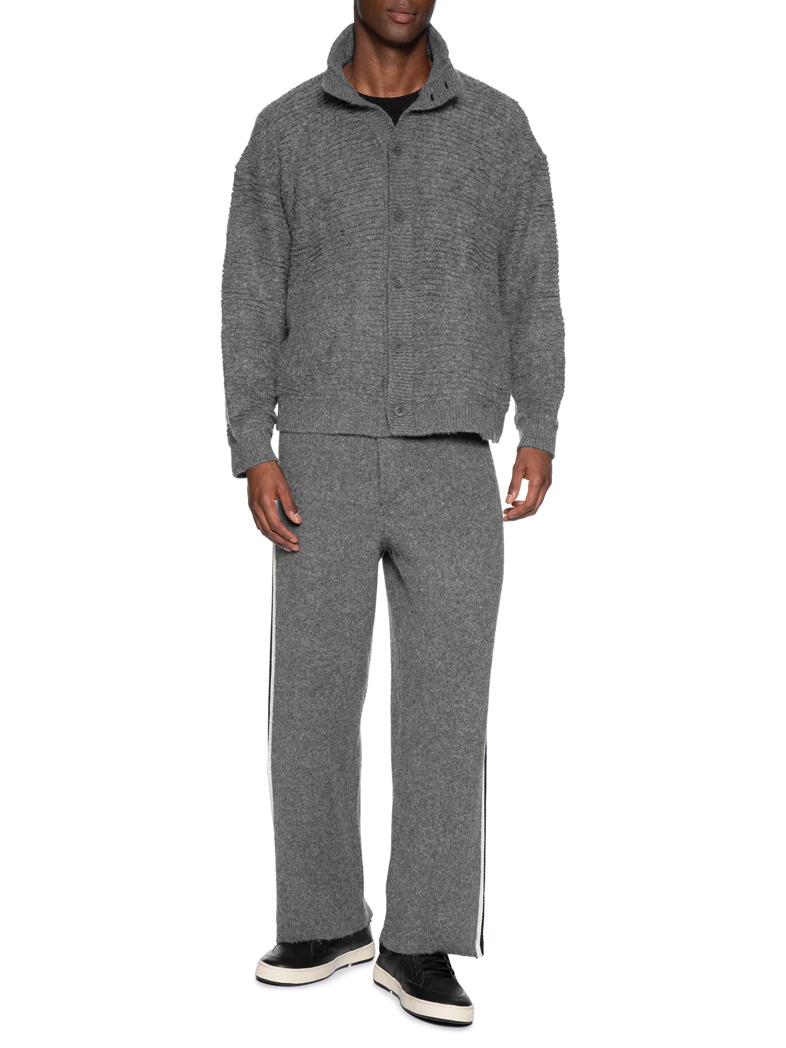 Cardigan Masculino Furry Gola Alta Mescla Cinza Osklen