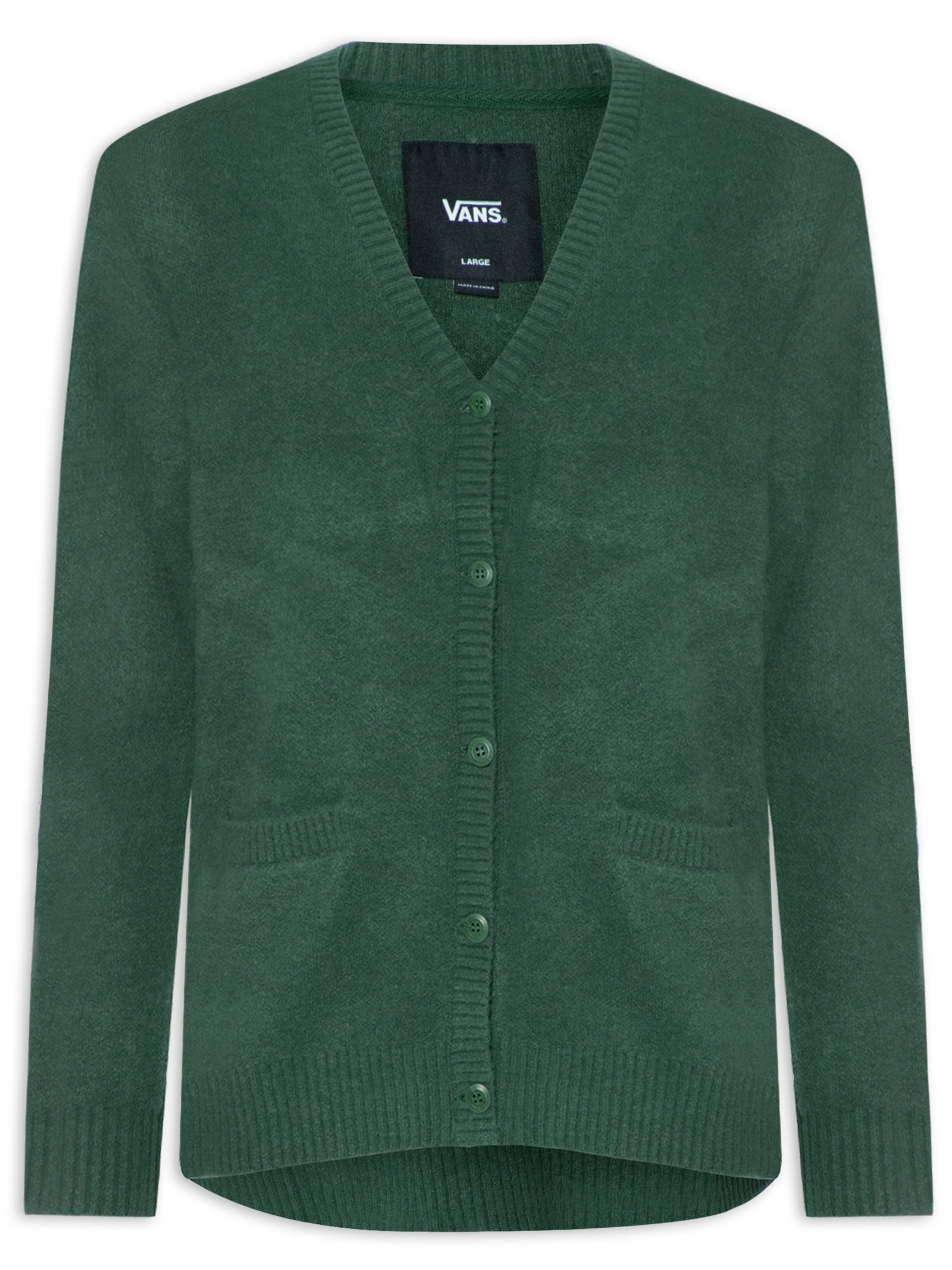 VANS Knit Cardigan 'HAVENWOOD' in Dark Green | ABOUT YOU