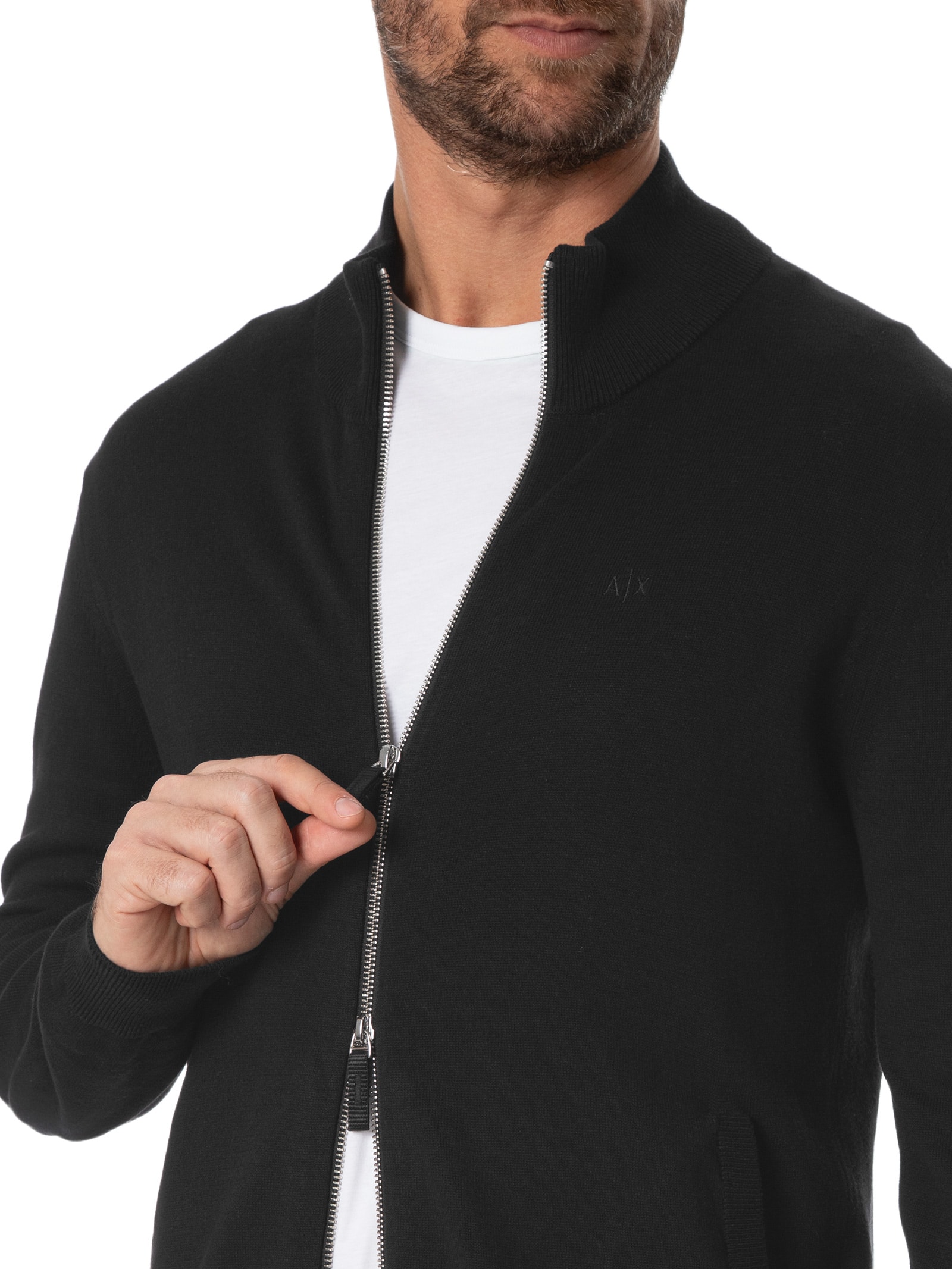 Cardigan Masculino Liso - Preto - Armani Exchange