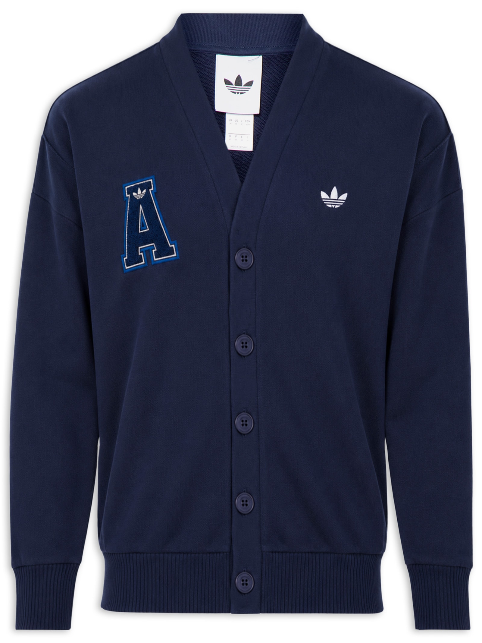 Cardigan Masculino Varsity Azul Adidas Originals