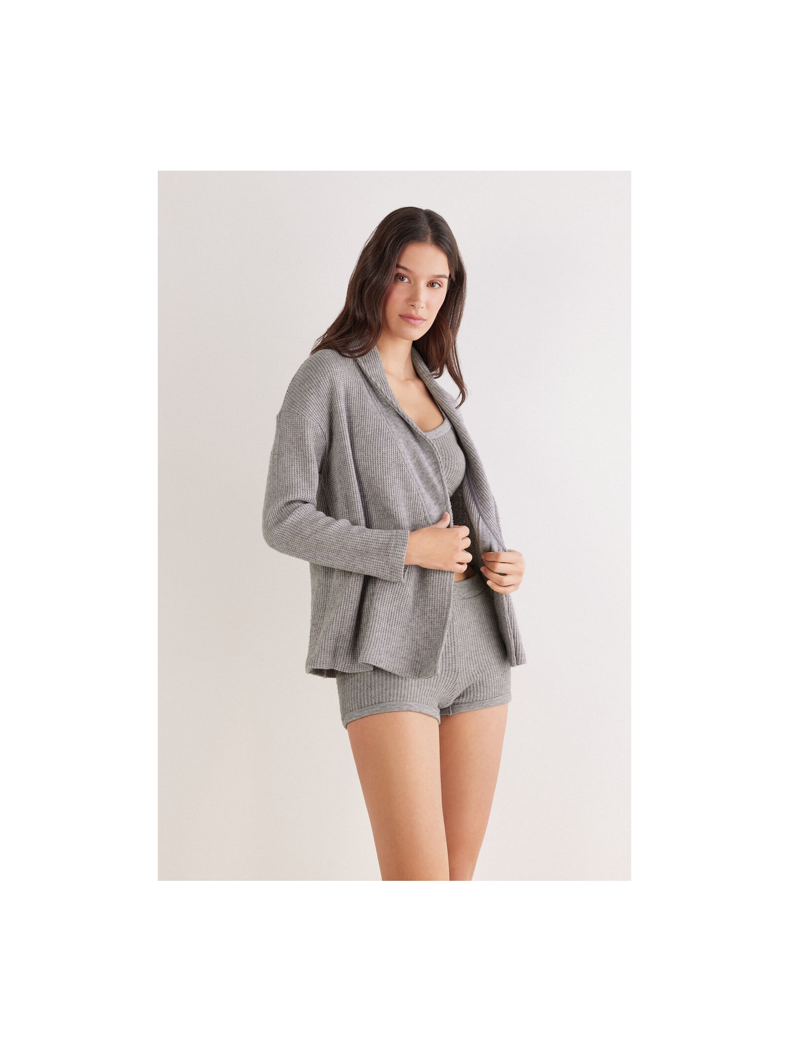 Cardigan Soft Tricot Cinza Intimissimi