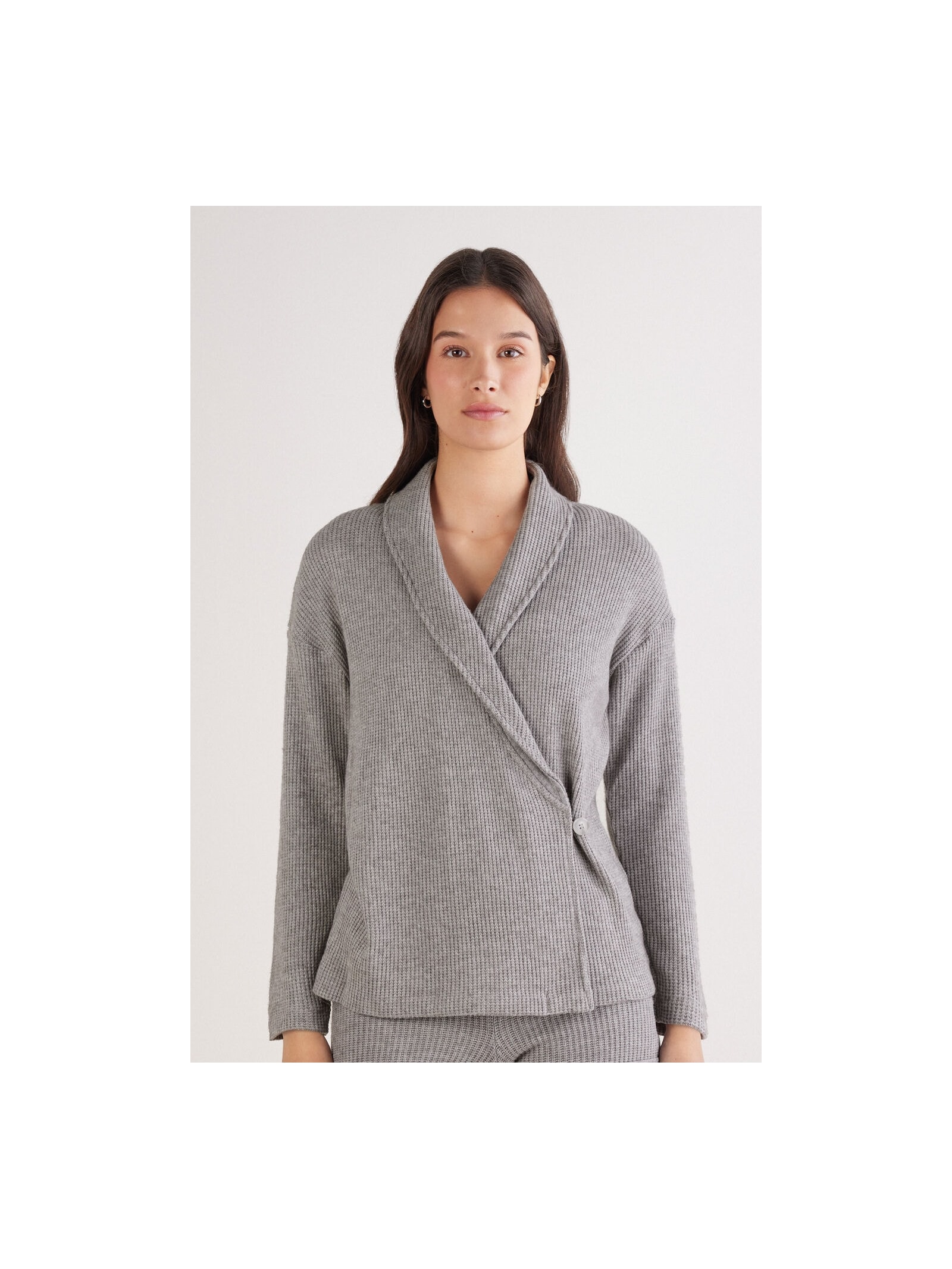 Cardigan Soft Tricot Cinza Intimissimi