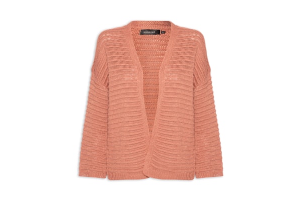 Cardigan Tricot Feminino Amplo - Rosa