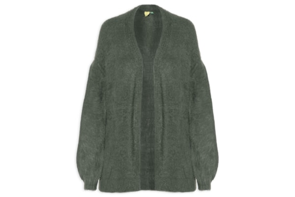 Cardigan Tricot Pelinho Feminino – Verde