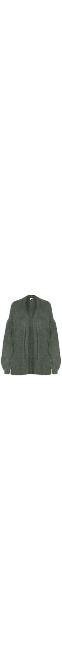 Cardigan Tricot Pelinho Feminino – Verde