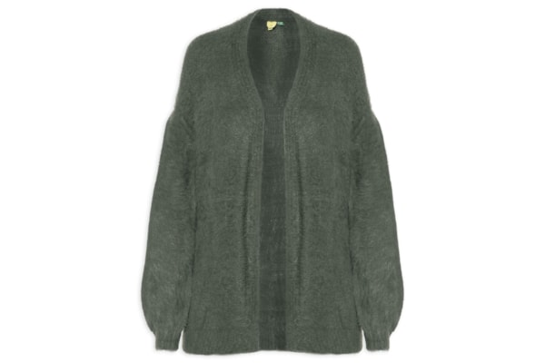 Cardigan Tricot Pelinho Feminino – Verde