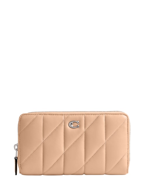 Carteira Feminina Accordion Zip Withe Pillow Quilt – Bege