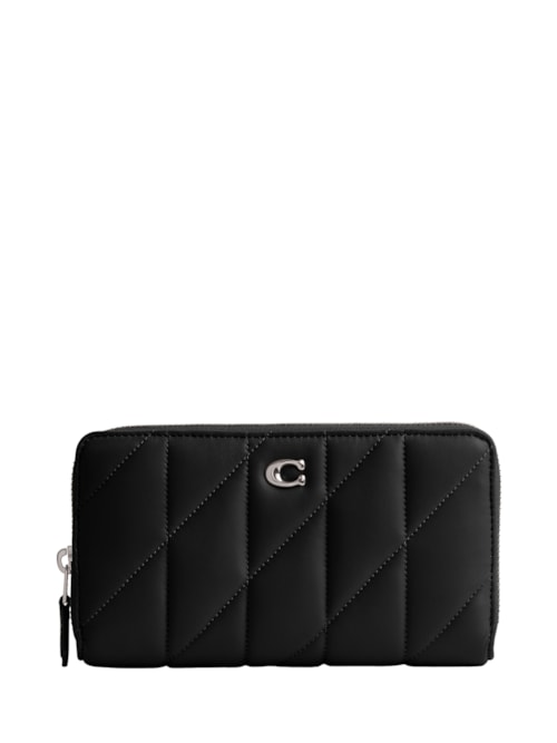 Carteira Feminina Accordion Zip Withe Pillow Quilt – Preto