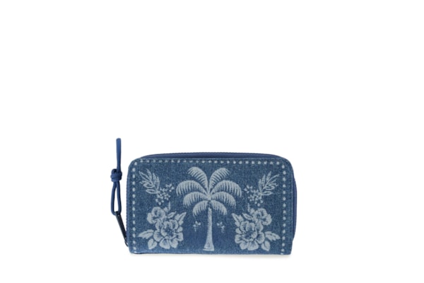 Carteira Feminina Astral Tapeçaria Tropical Lenço - Azul