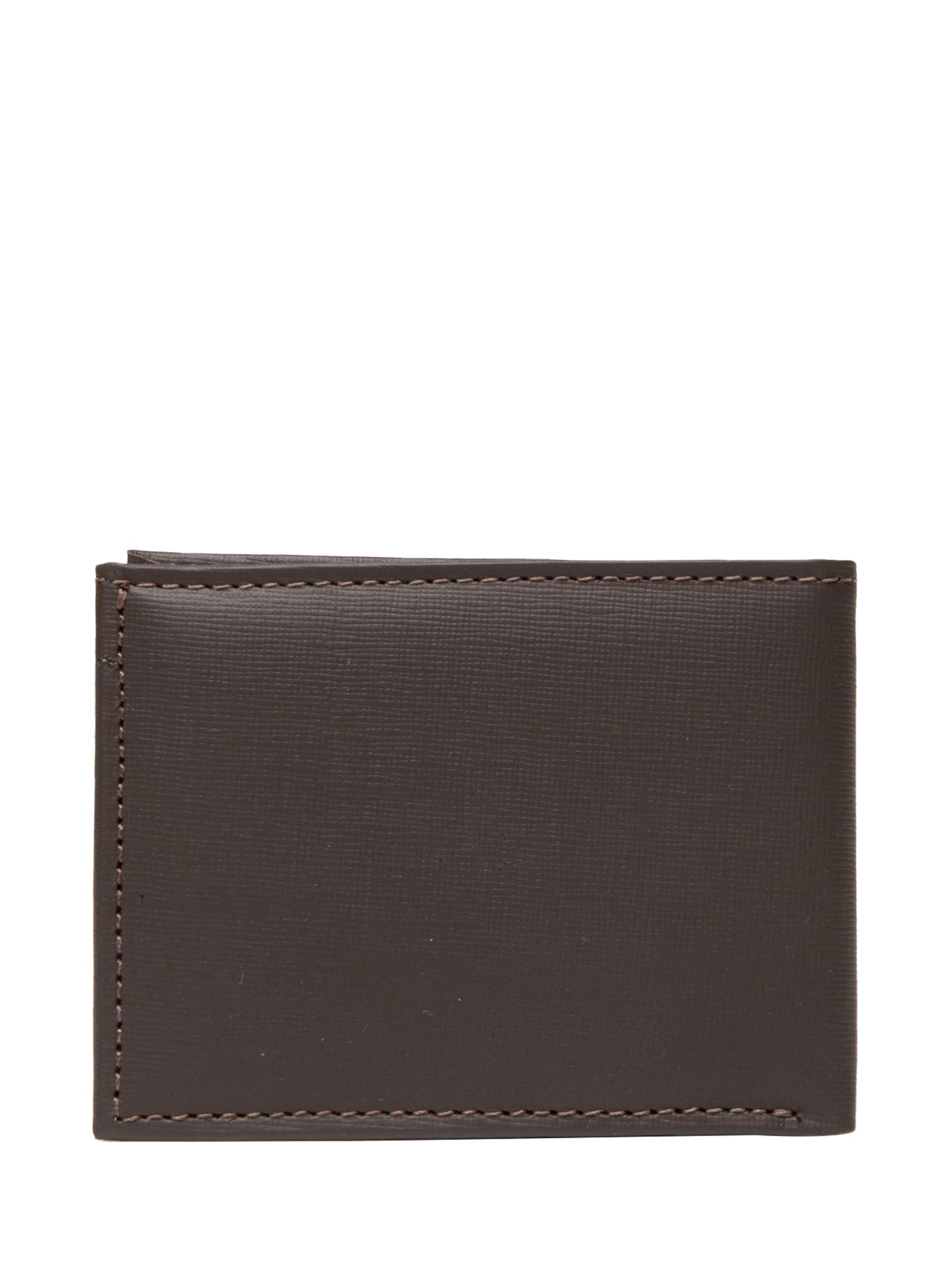 Carteira Masculina com Textura em Couro Marrom '2 Essential