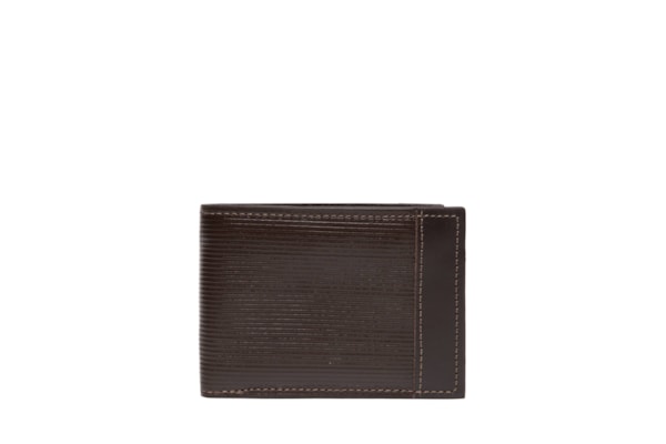 Carteira Masculina com Textura em Couro - Marrom