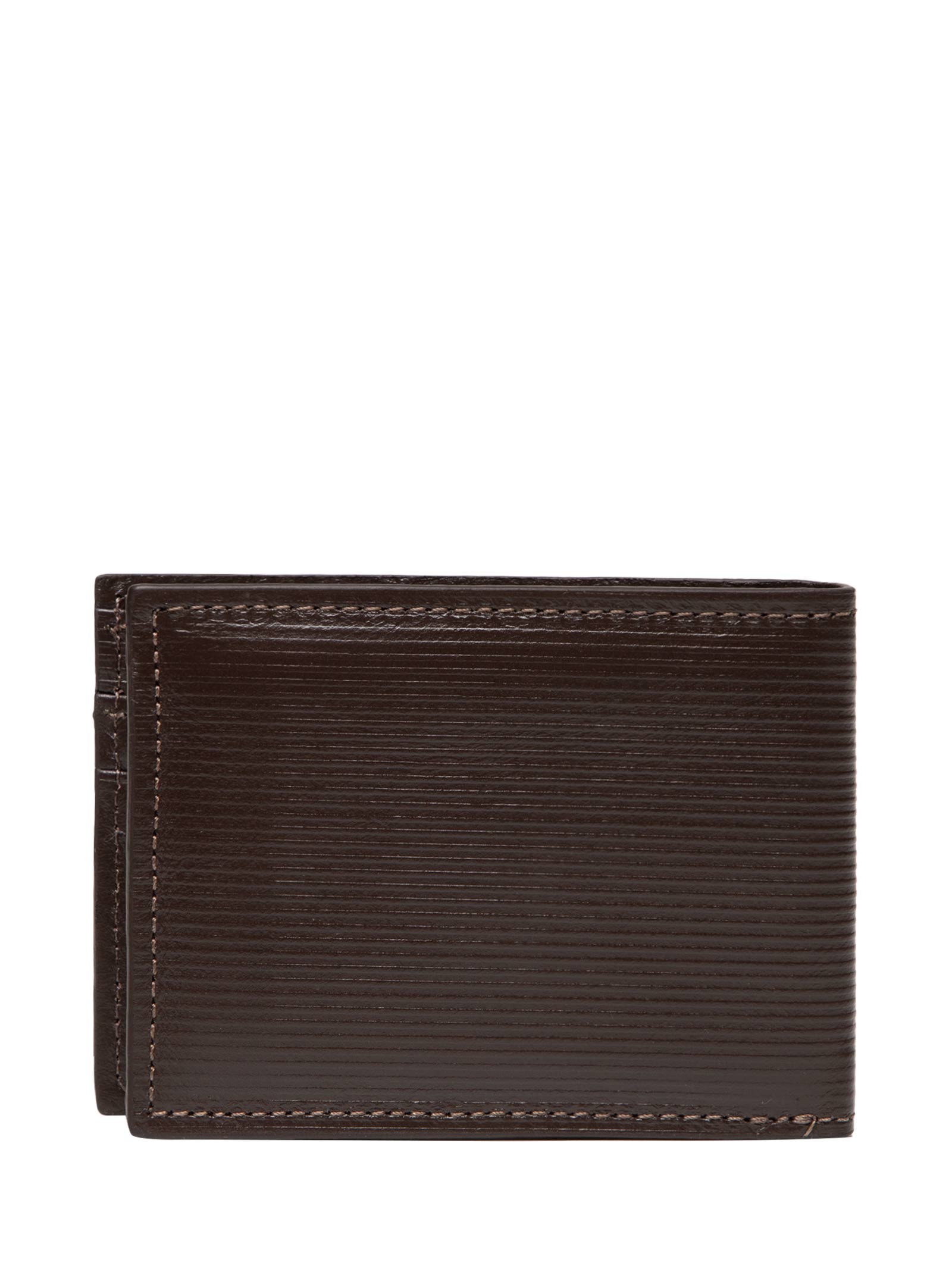 Carteira Masculina com Textura em Couro Marrom '2 Essential