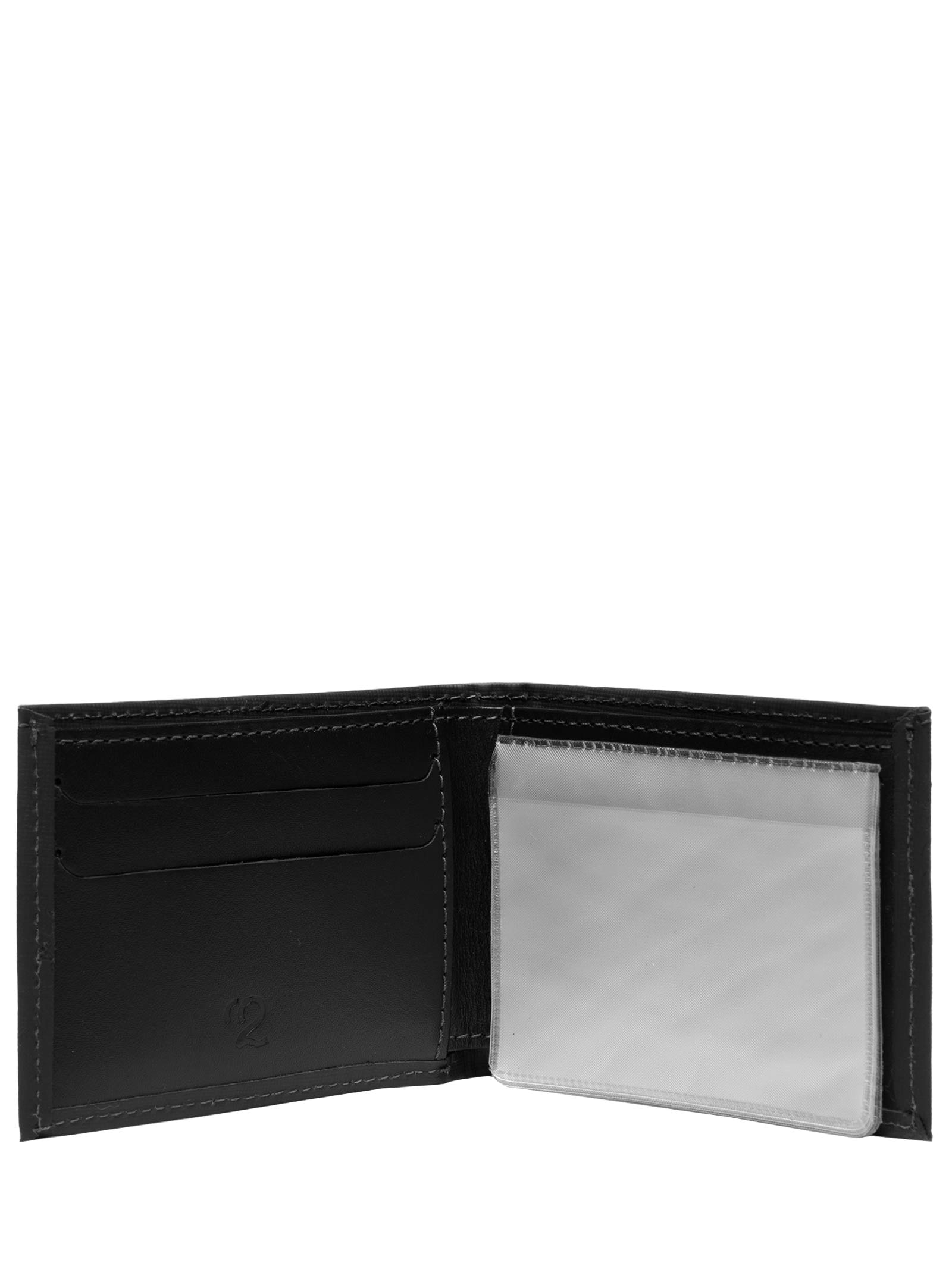 Carteira Masculina com Textura em Couro Preto '2 Essential