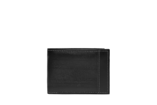 Carteira Masculina com Textura em Couro - Preto