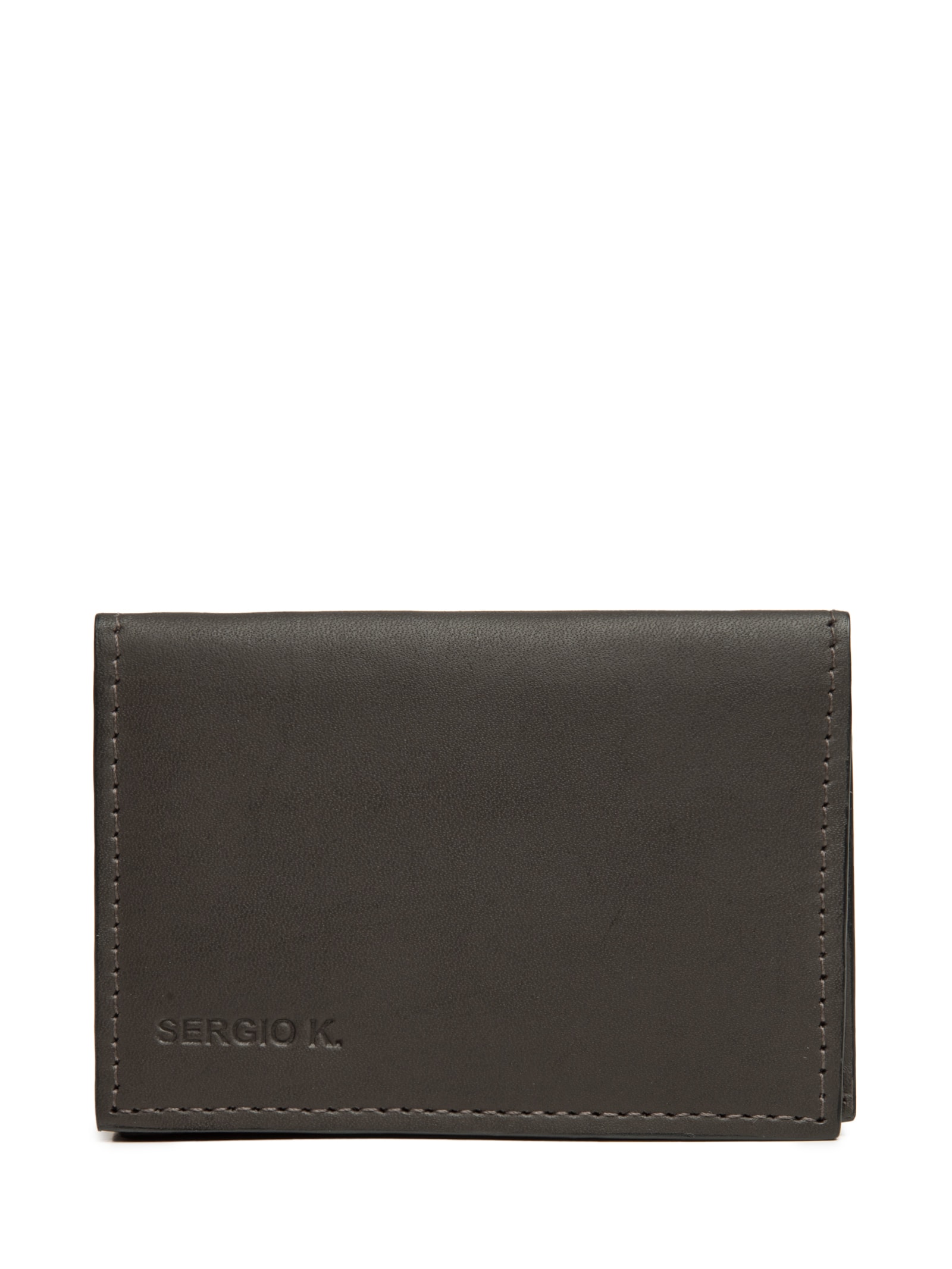 Carteira Masculina Couro Elástico Marrom Sergio K