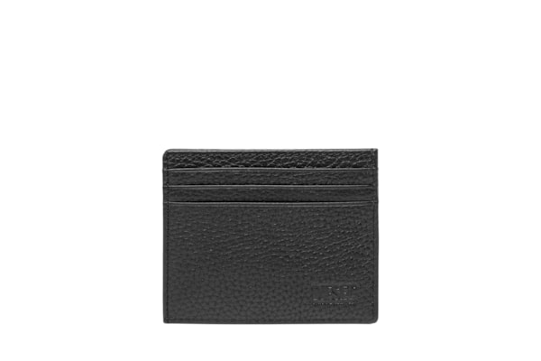 Carteira Masculina Diesel Card Case In Grained Leather - Preto