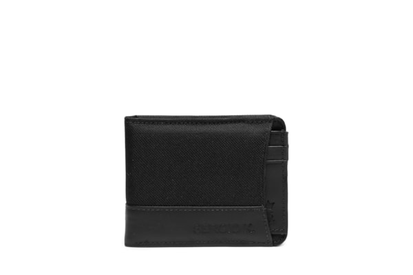 Carteira Masculina Dupla De Nylon - Preto