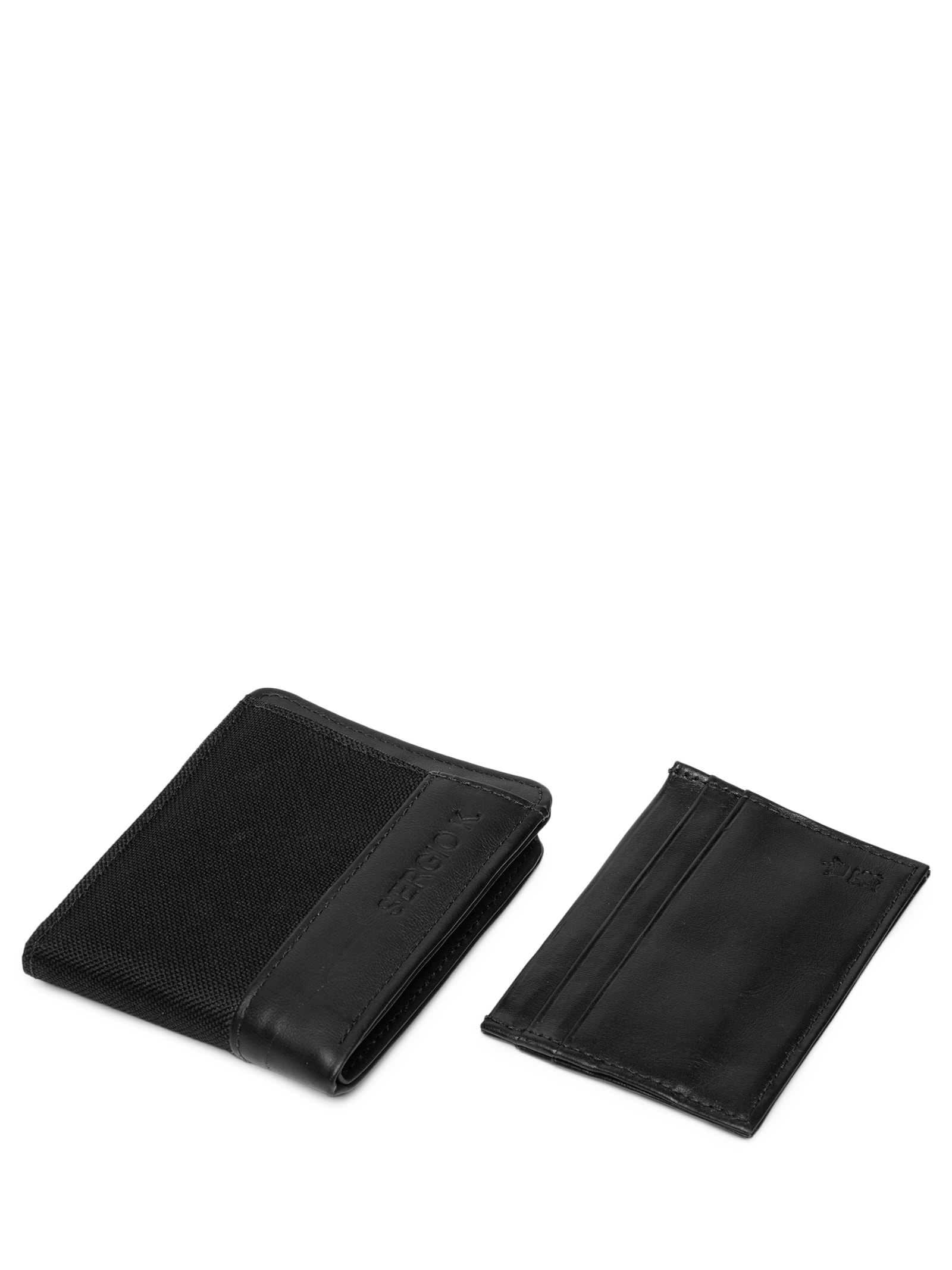 Carteira Masculina Dupla De Nylon Preto Sergio K