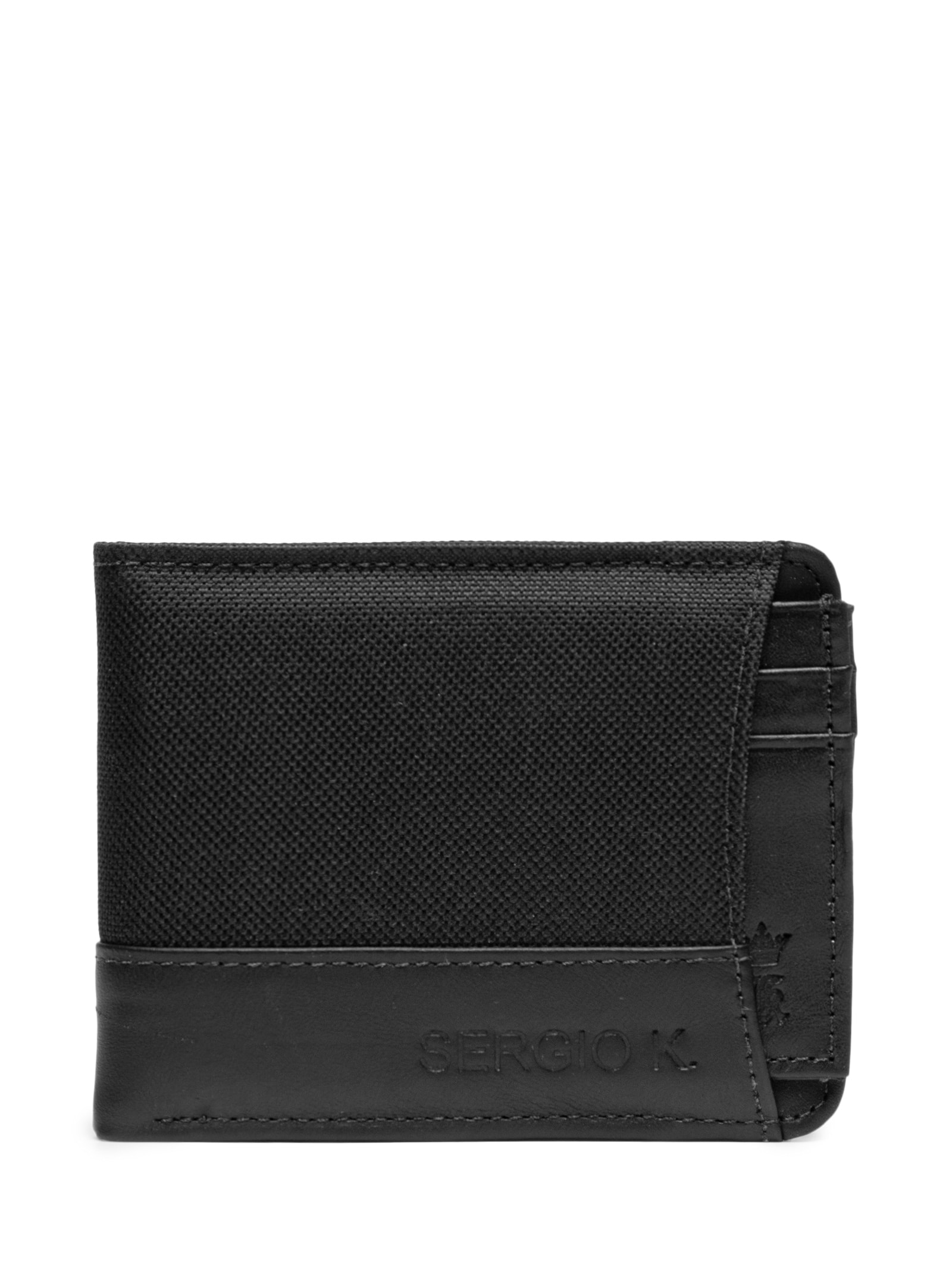 Carteira Masculina Dupla De Nylon Preto Sergio K