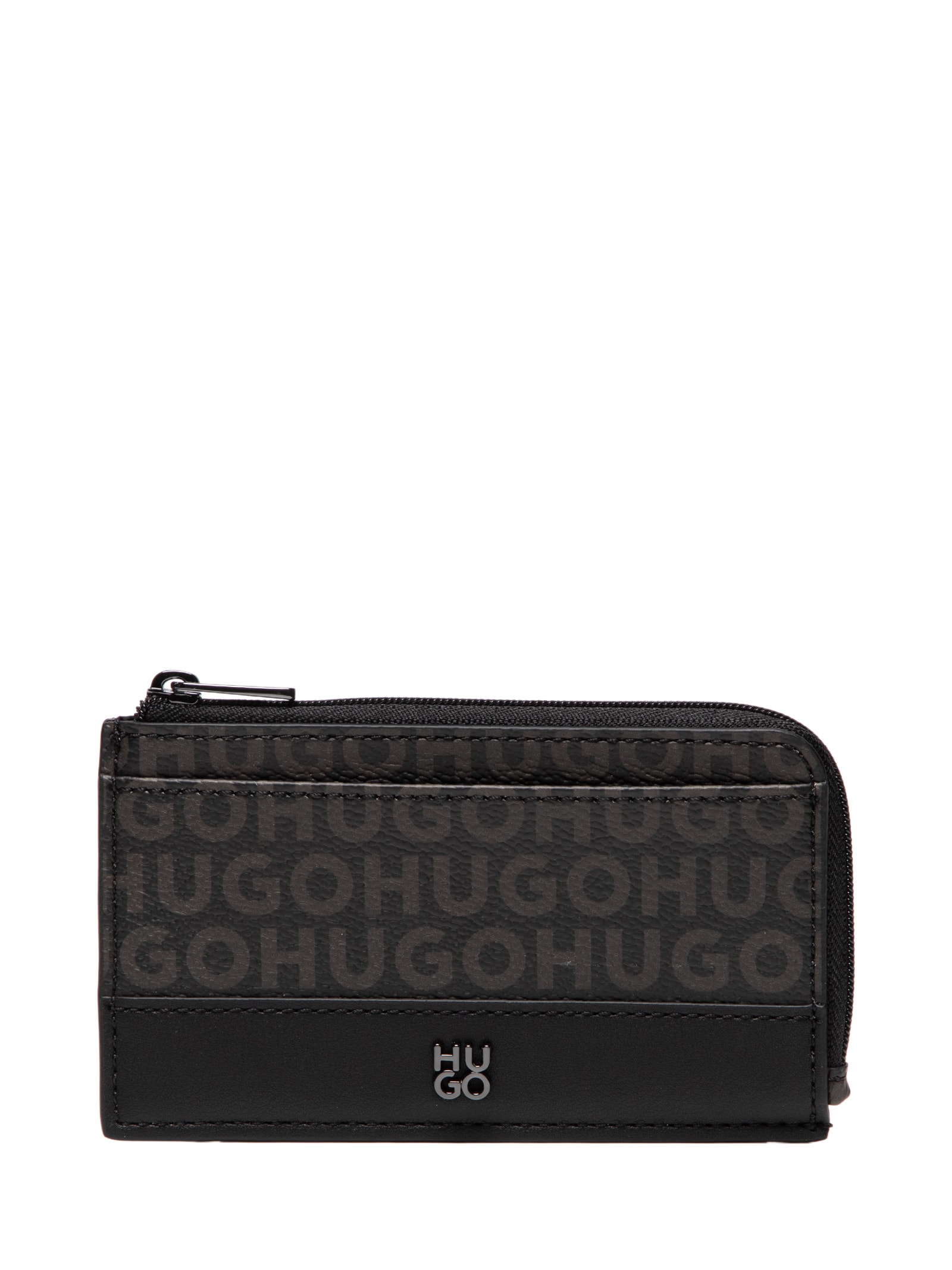 Carteira Masculina Leather Quantic_Zip_Ccase M 102 Preto Hugo