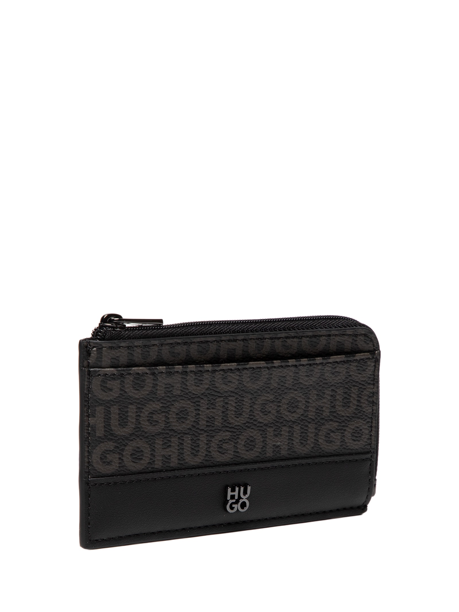 Carteira Masculina Leather Quantic_Zip_Ccase M 102 Preto Hugo
