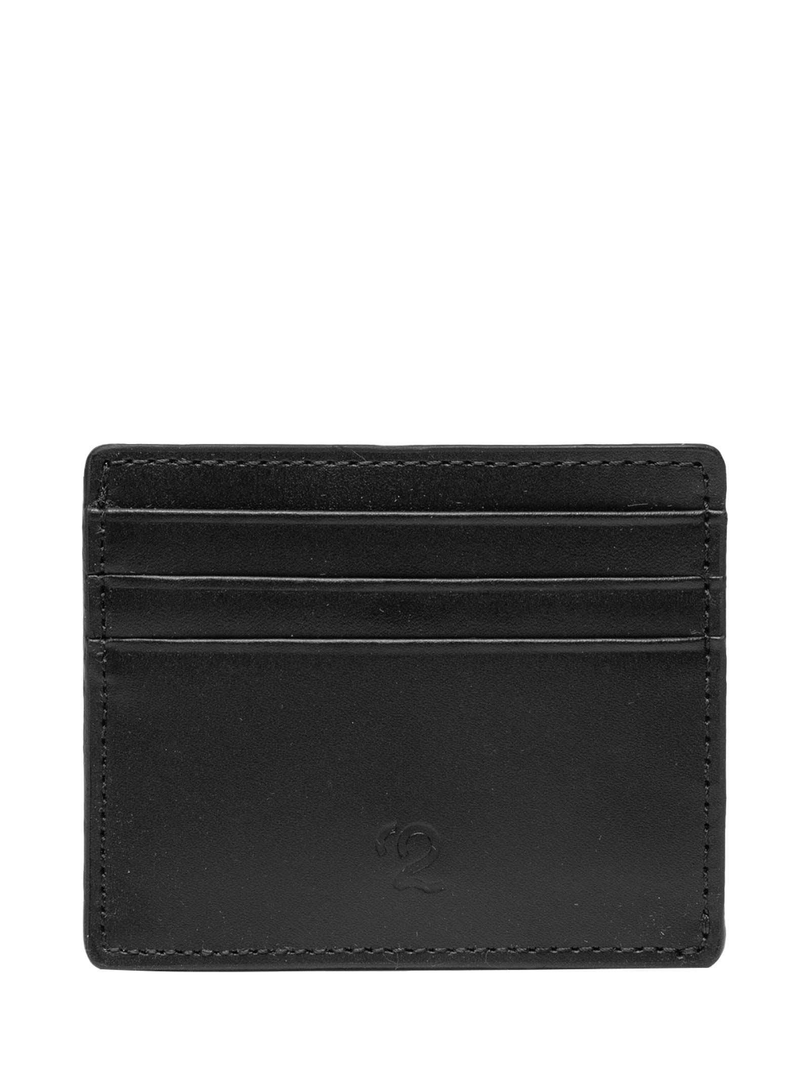 Carteira Porta Cartão Masculina em Couro  Preto '2 Essential