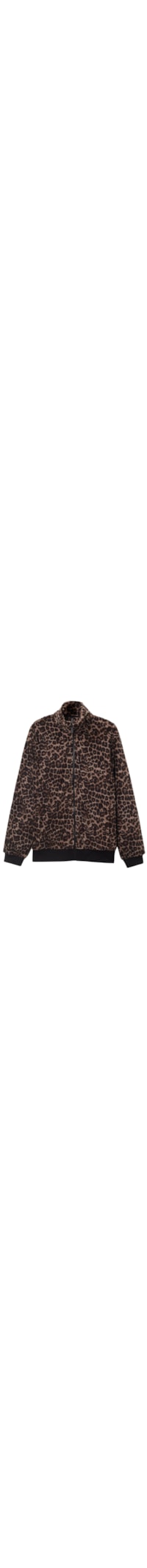 Casaco Bomber Peluciado Luxurious Leopard - Marrom