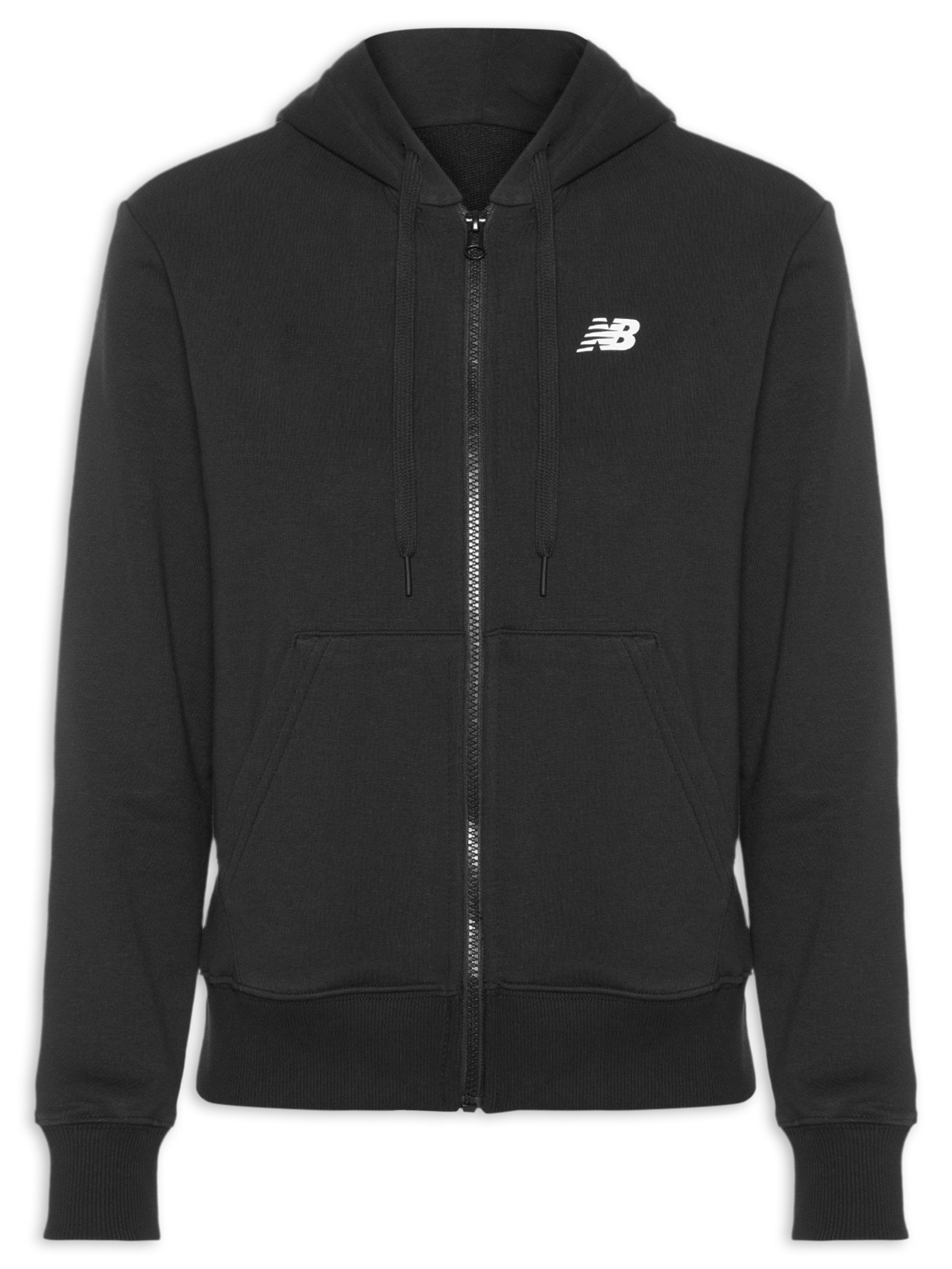 Casaco Com Capuz Feminino Sport Essentials Full Zip Preto New Balance
