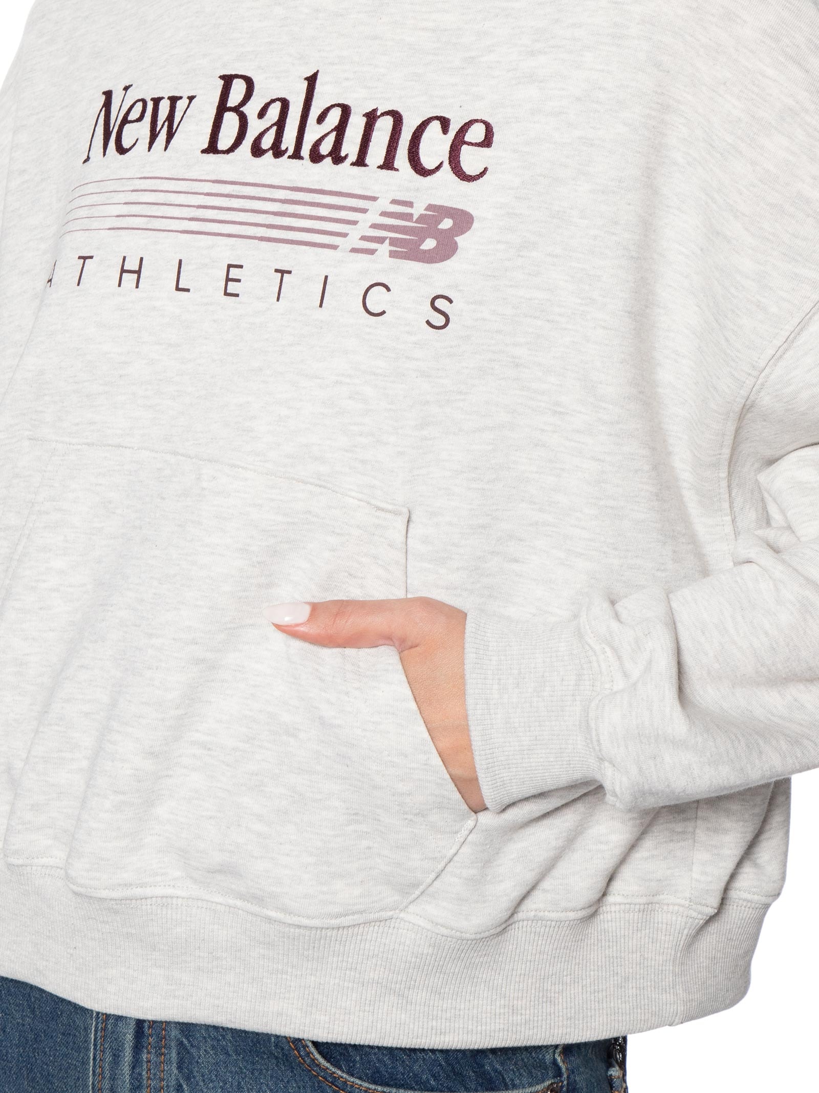 Casaco Com Capuz Feminino Trackside CInza New Balance