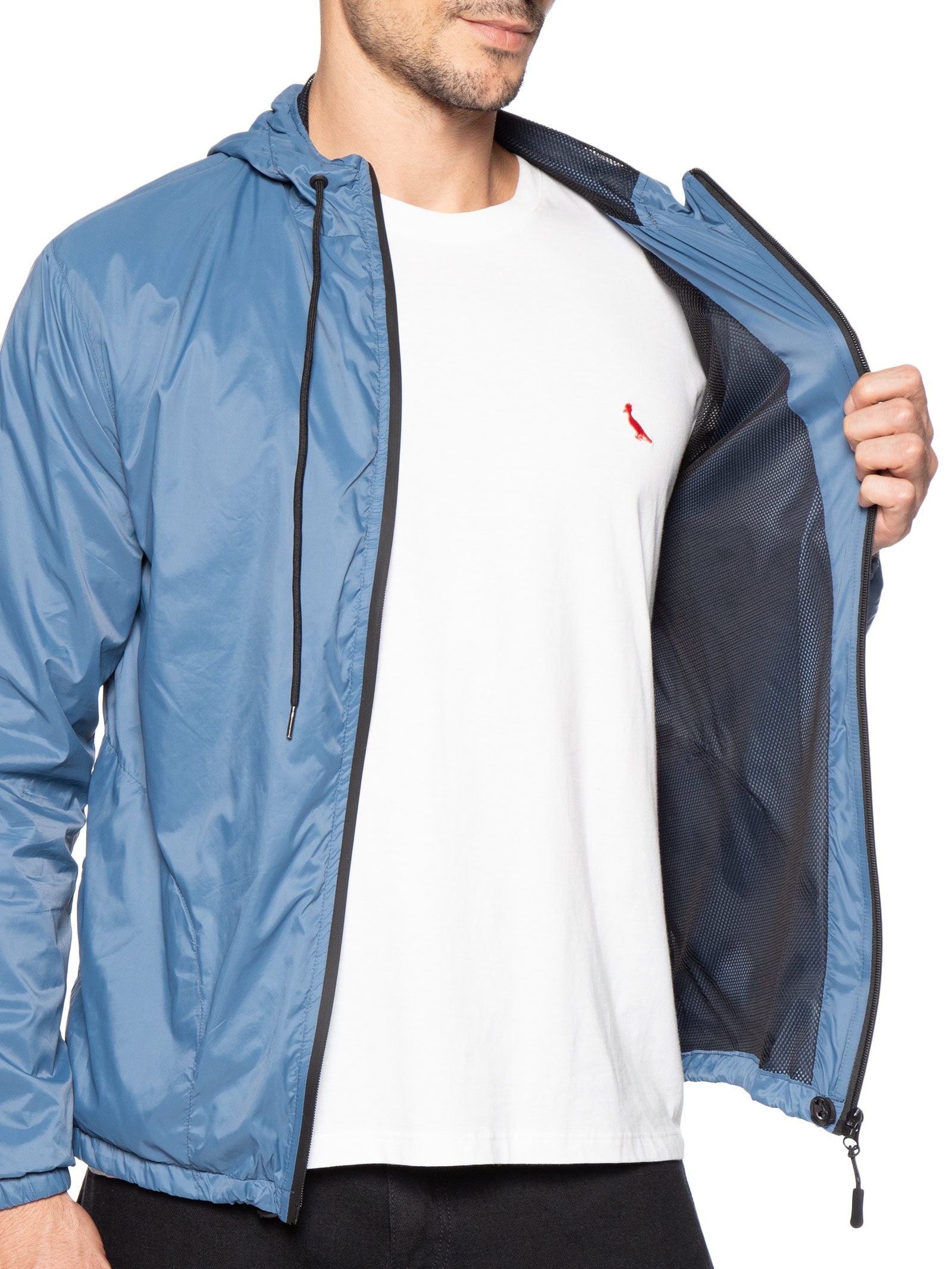 Casaco Corta Vento Masculino Colors New Azul Foxton