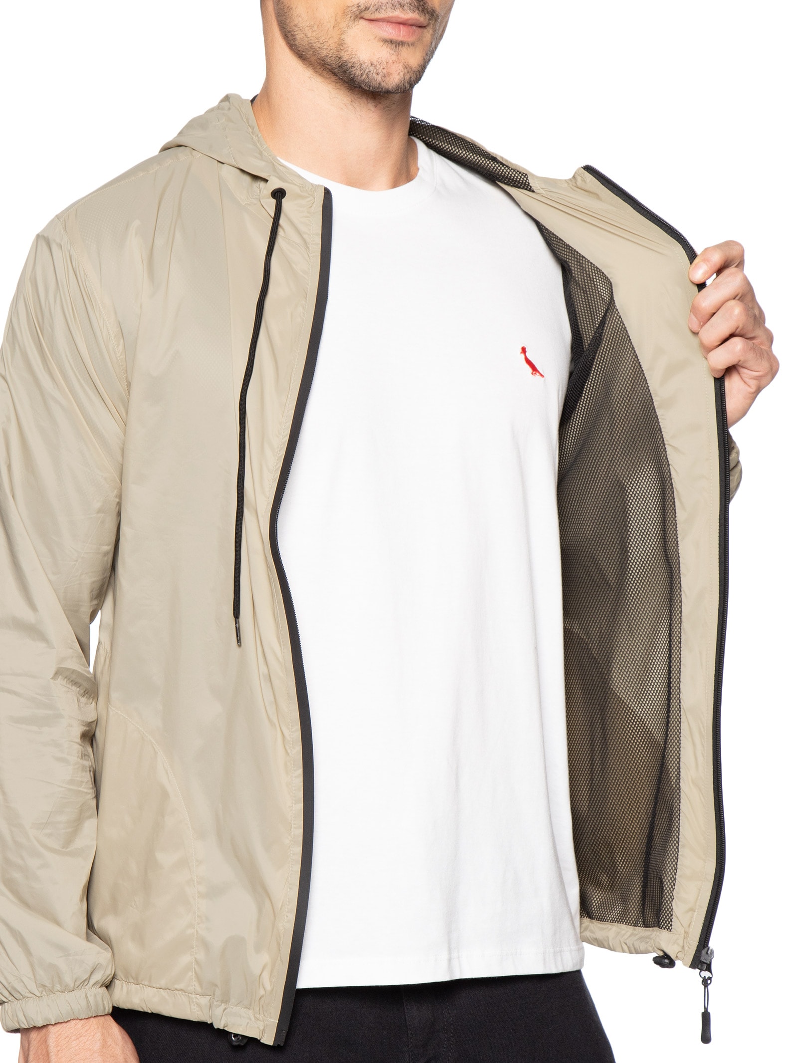 Casaco Corta Vento Masculino Colors New Bege Foxton