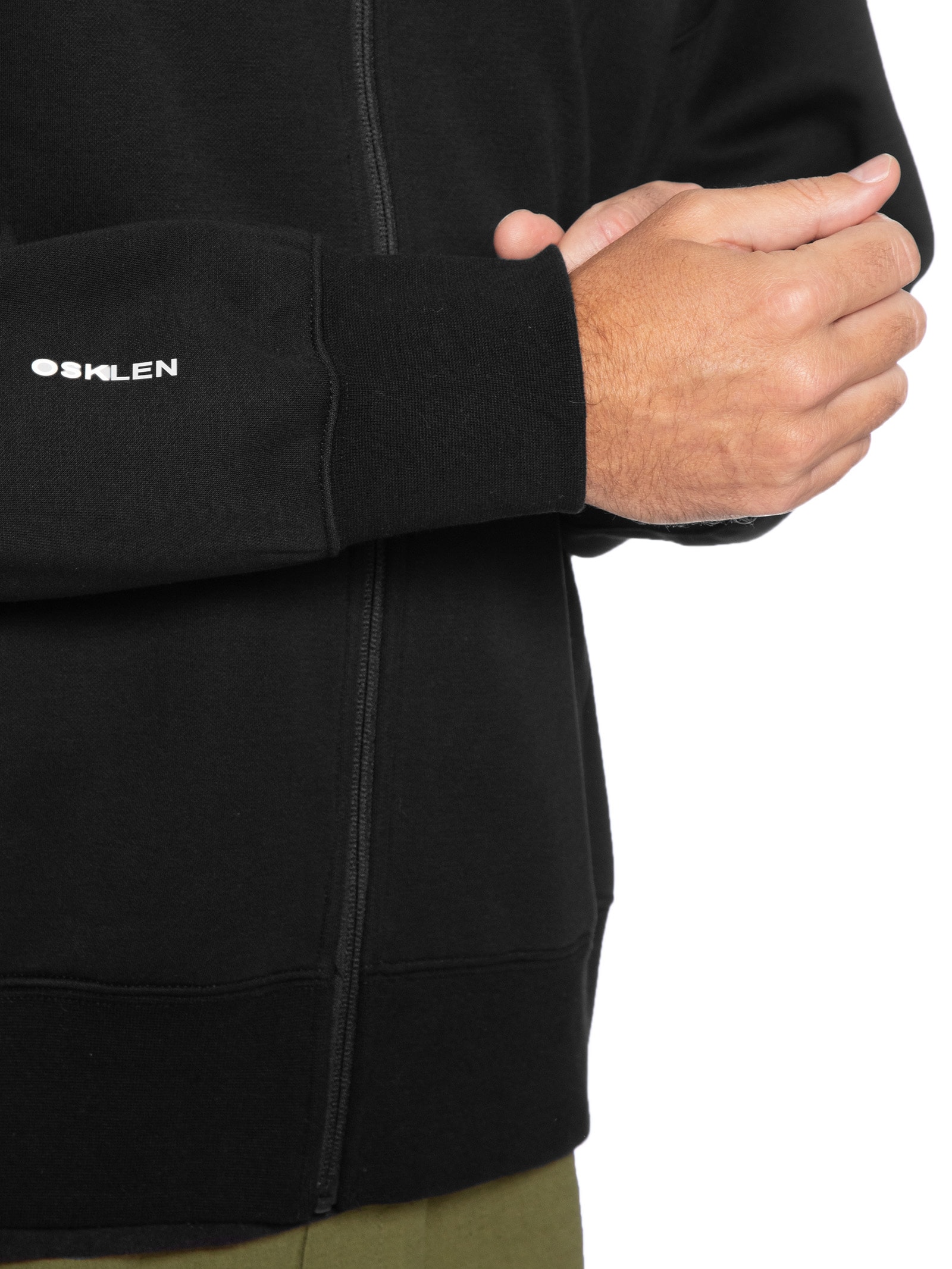 Casaco de Moletom Masculino com Capuz Double Preto Osklen