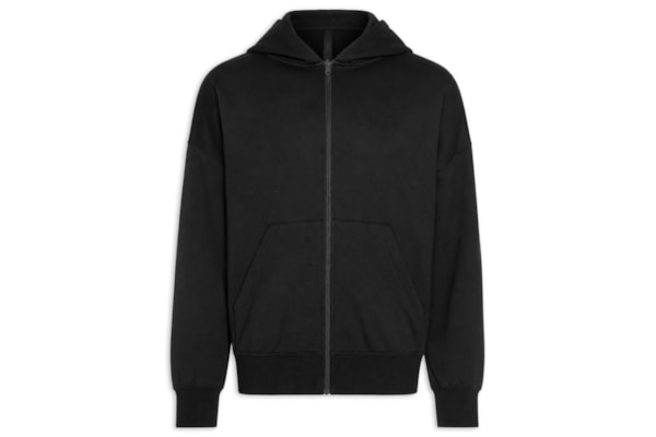 Casaco de Moletom Masculino com Capuz Double – Preto