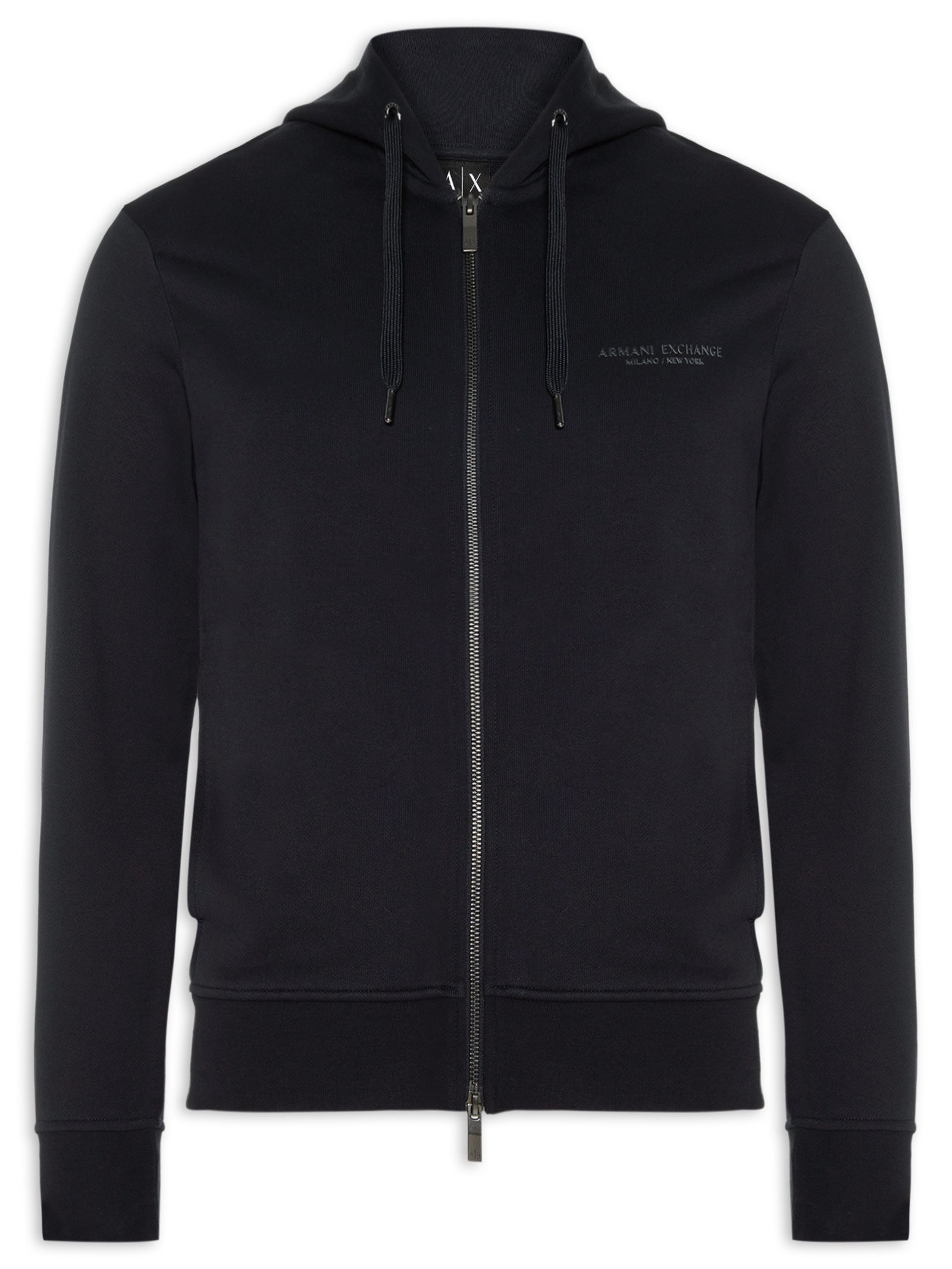 Casaco De Moletom Masculino Com Capuz Logo Azul Armani Exchange