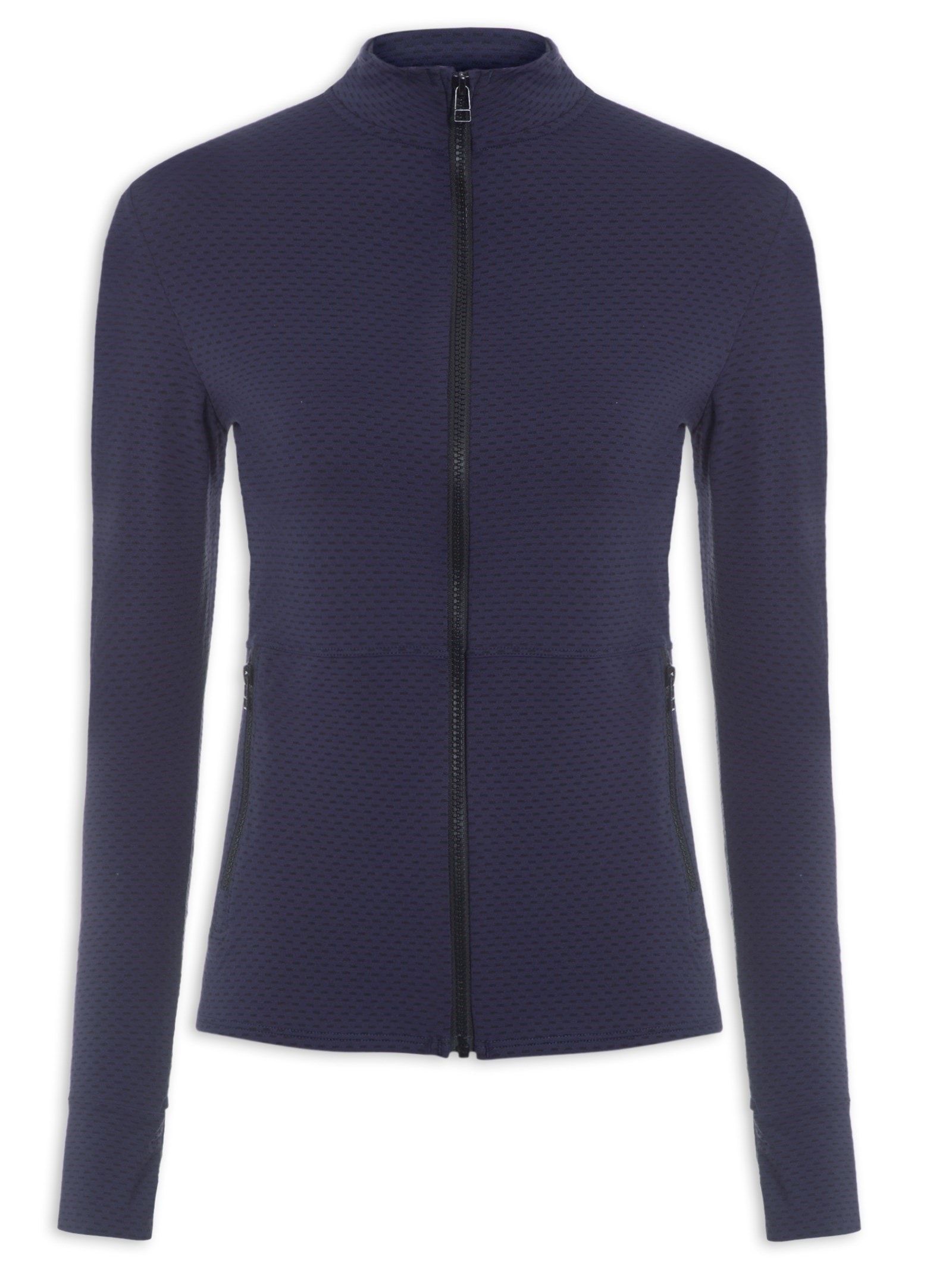 Casaco Detalhe Tela Azul Body For Sure