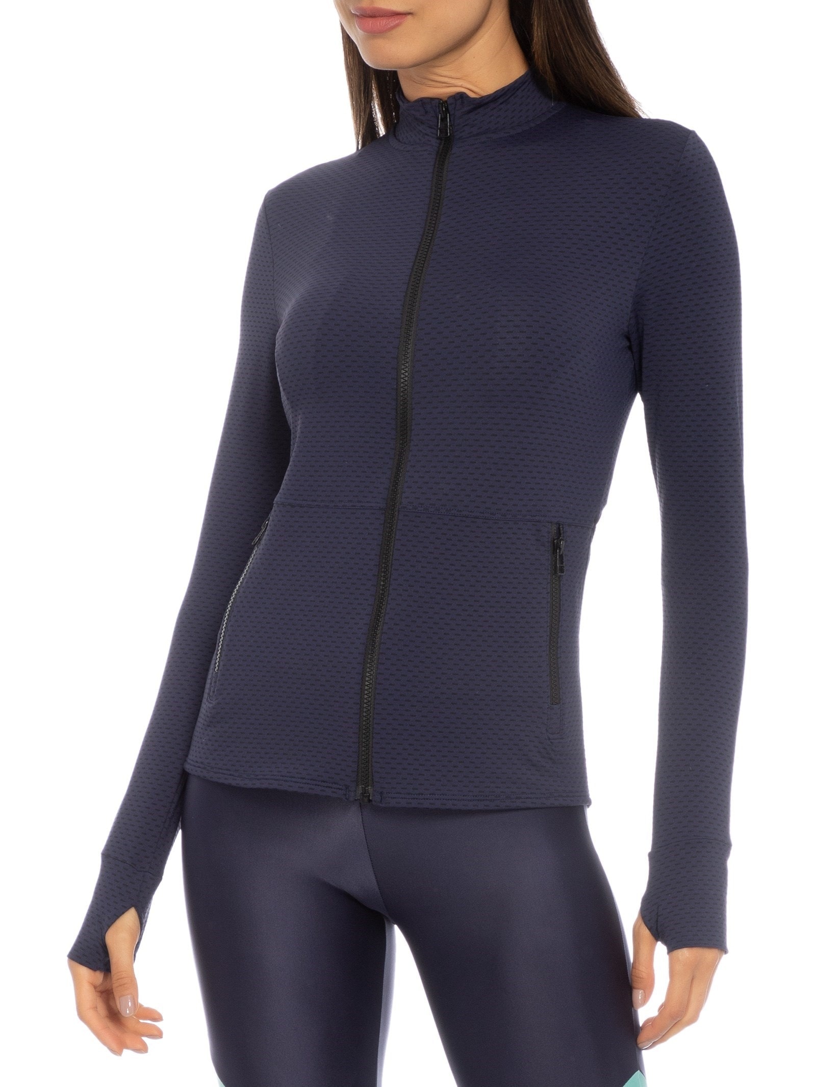 Casaco Detalhe Tela Azul Body For Sure