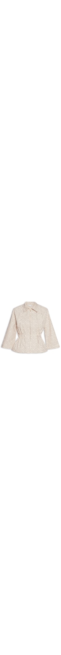 Casaco Feminina Acinturado Com Ombro Deslocados - Off White