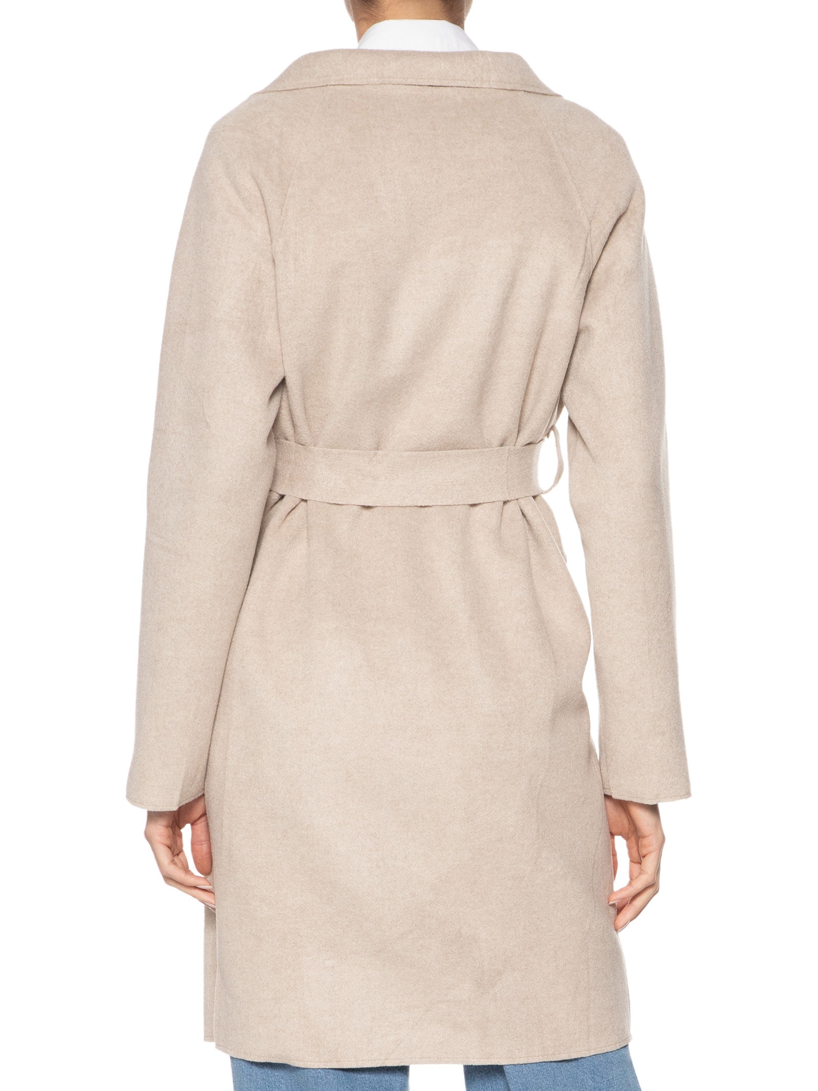 Casaco Feminino Alongado Com Bolsos Frontais Bege '2Essential