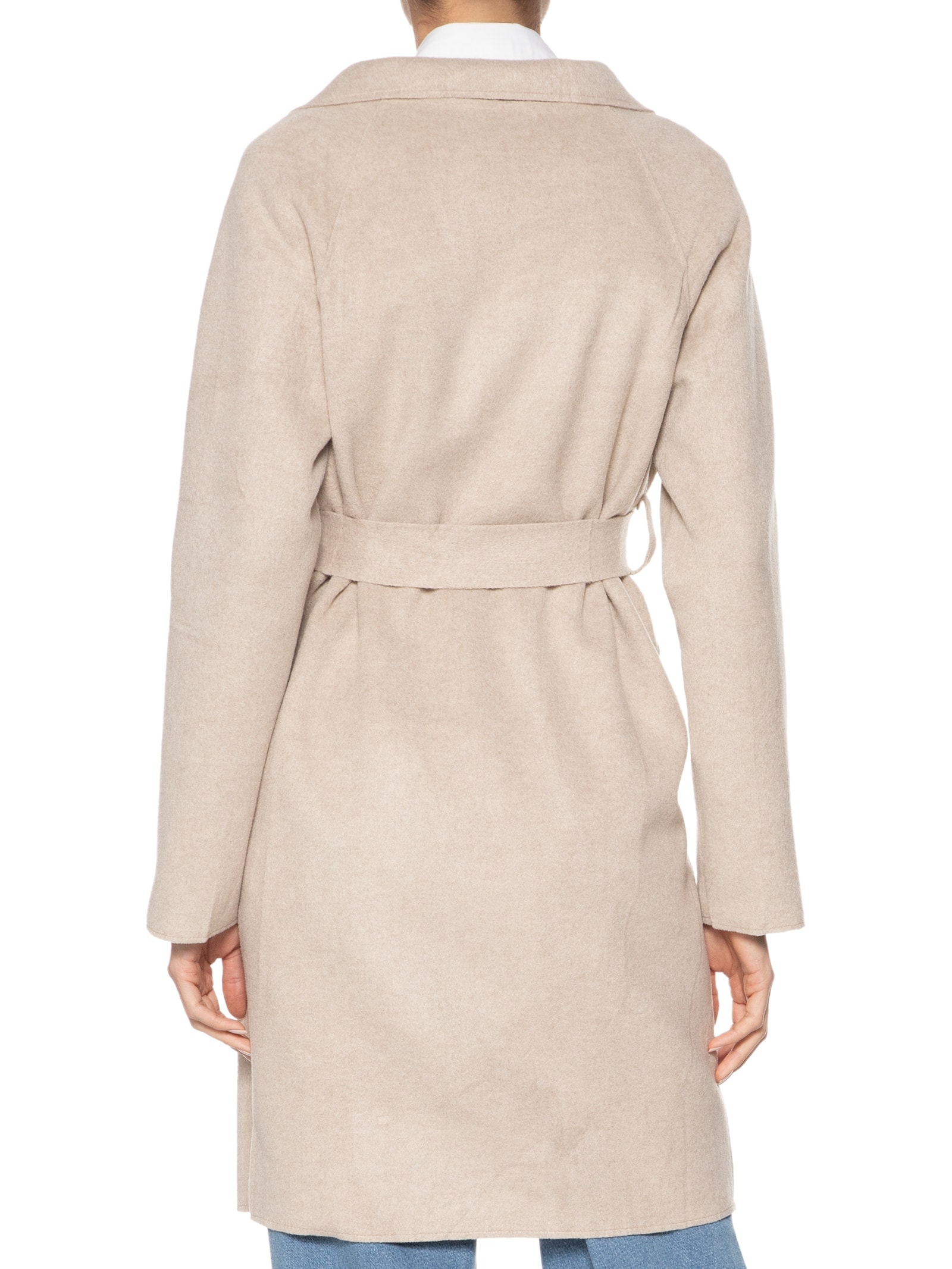 Casaco Feminino Alongado Com Bolsos Frontais Bege '2Essential