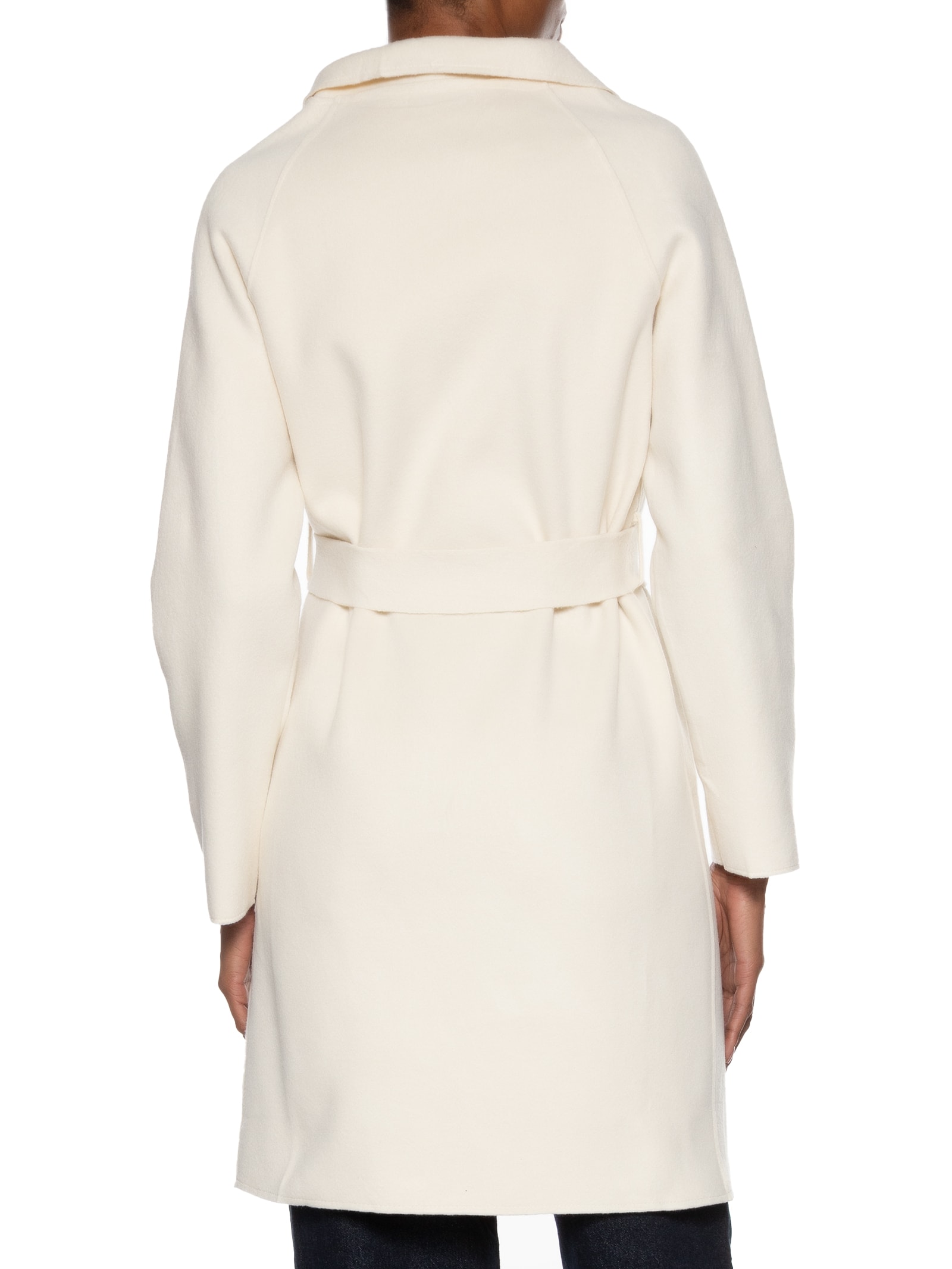 Casaco Feminino Alongado Com Bolsos Frontais Off White '2Essential