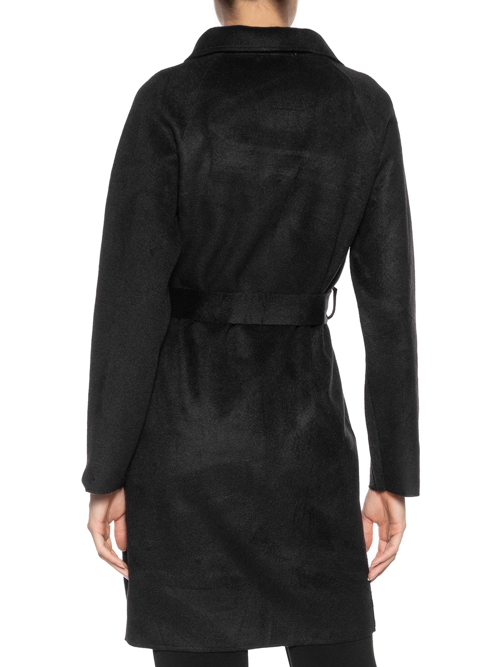 Casaco Feminino Alongado Com Bolsos Frontais Preto '2Essential